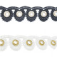 30mm Eyelet Studded Lace
